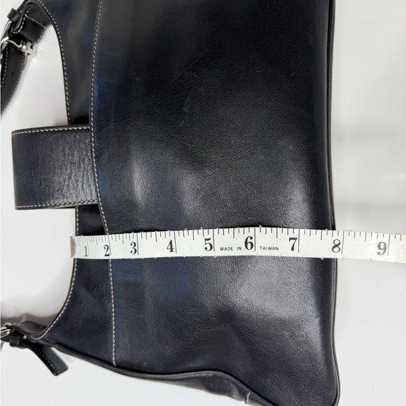 Coach Vintage Hamptons Hobo Shoulder Bag No C1S-7783 Black Leather Nickle Buckle - Picture 15 of 15